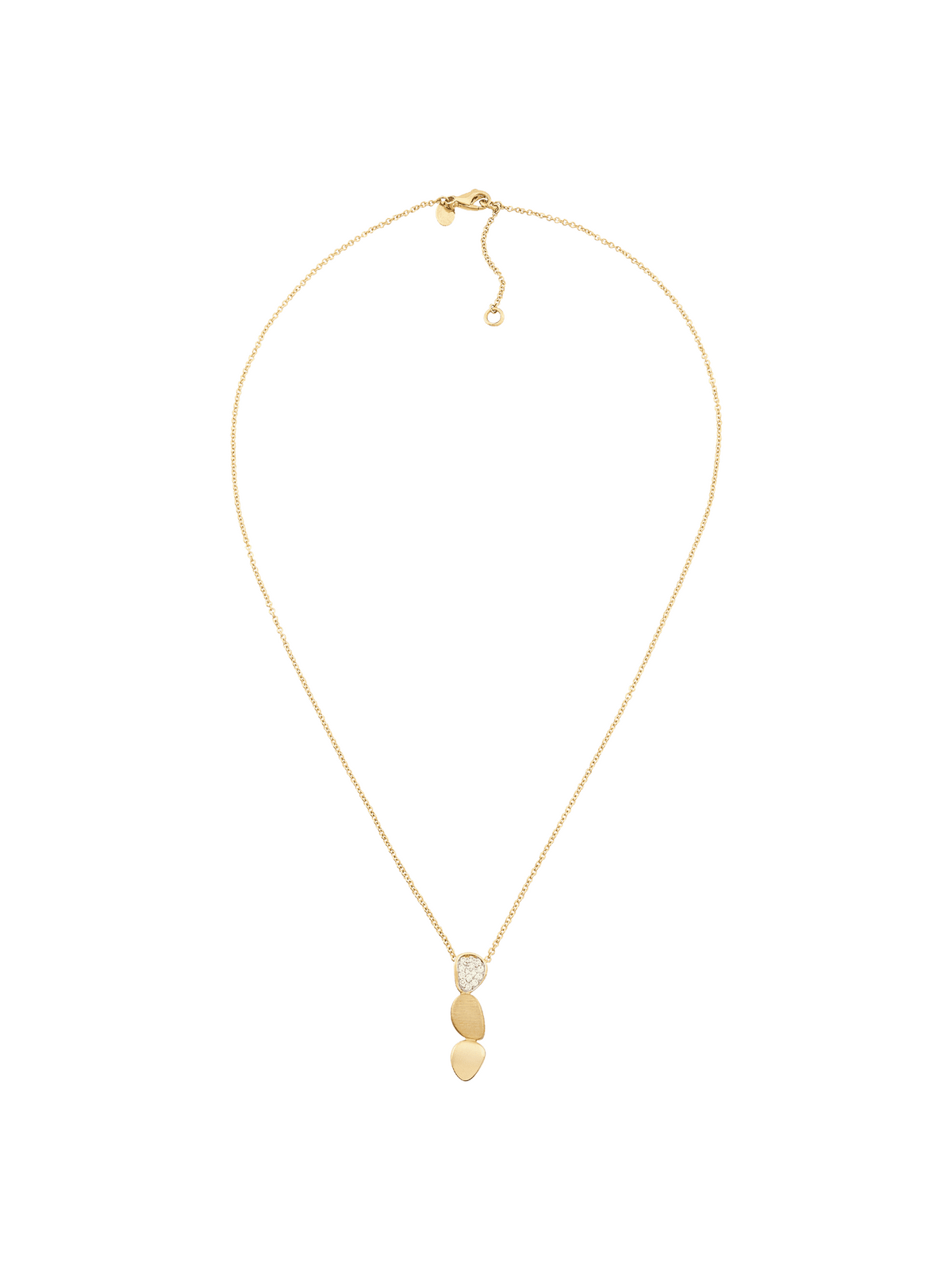 14kt Yellow Gold Diamond Oval Pendant Necklace A954