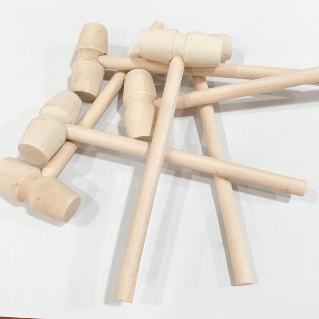 5 Pieces Mini Wooden Toy Mallets S838