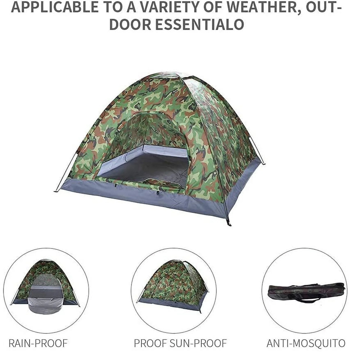 Camouflage Camping Dome Tent T1652