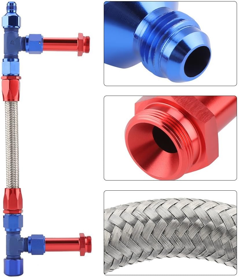 AN8 Braided Dual Feed Fuel Line Kit Pack of 2 X73322