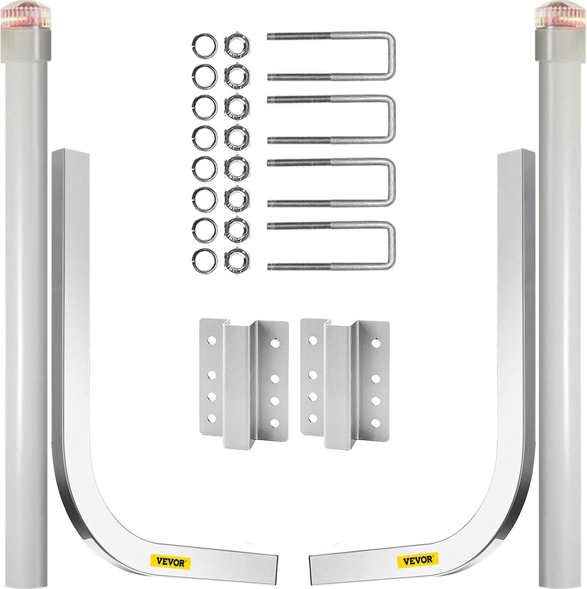 Boat Trailer Guide-on, 60", 2PCS Galvanized Steel with LED-Lighted PVC Tube Covers P270