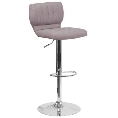 Gray Adjustable Height Barstool with Chrome Base M141