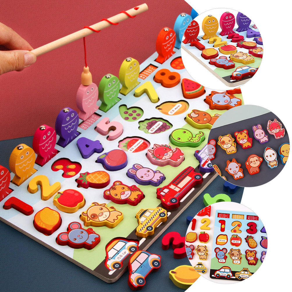 Wooden Fishing Toy Building Block M156