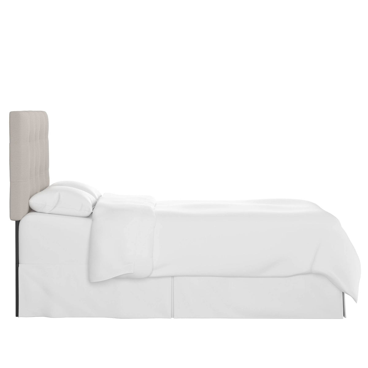 Twin Tufted Linen Headboard S534297