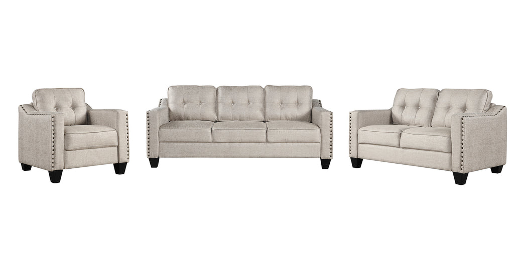 3 Piece Living Room Set with tufted cushions C6046