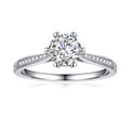 1 Carat Moissanite Engagement Ring 925 Sterling Silver Round Cut M583