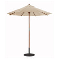 7.5 ft. Dark Wood Cafe - Beige Suncrylic Umbrella D823