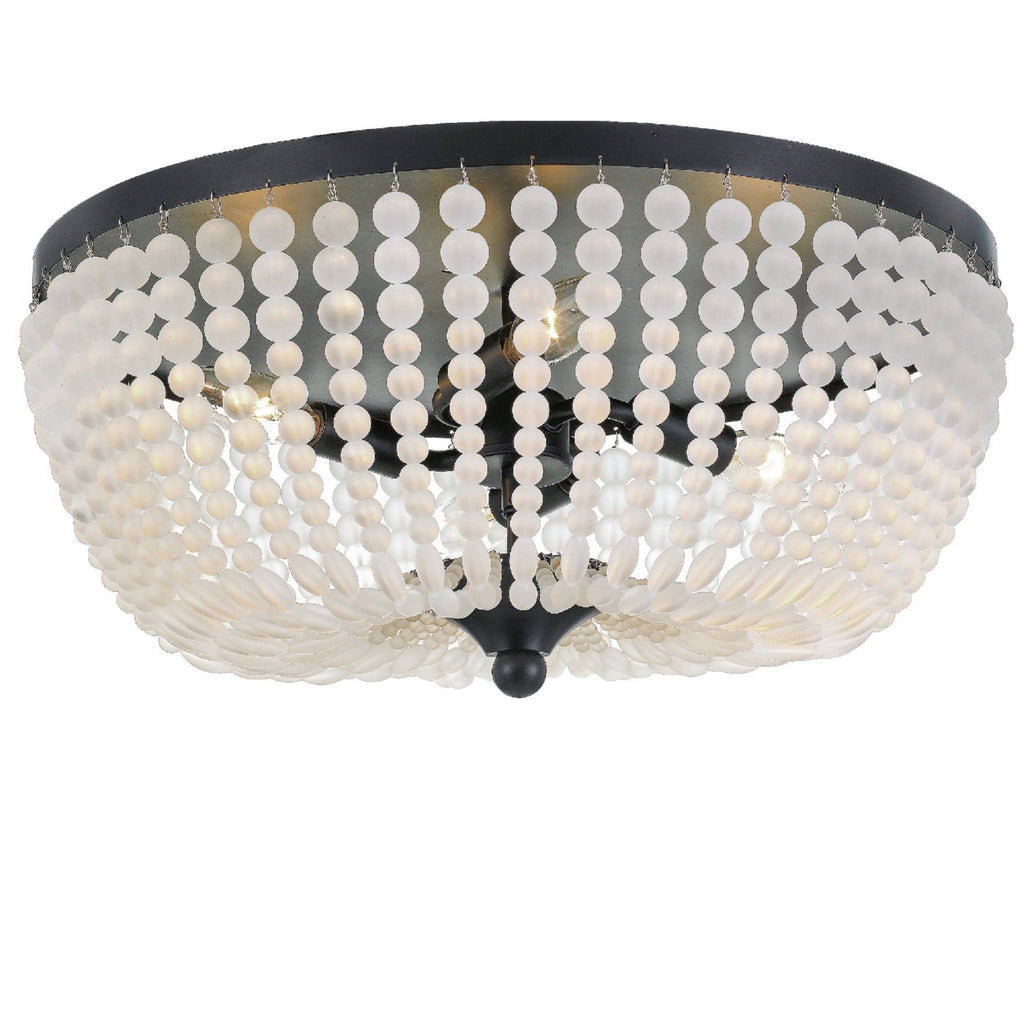 Matte Black 4 Light Ceiling Mount V4147