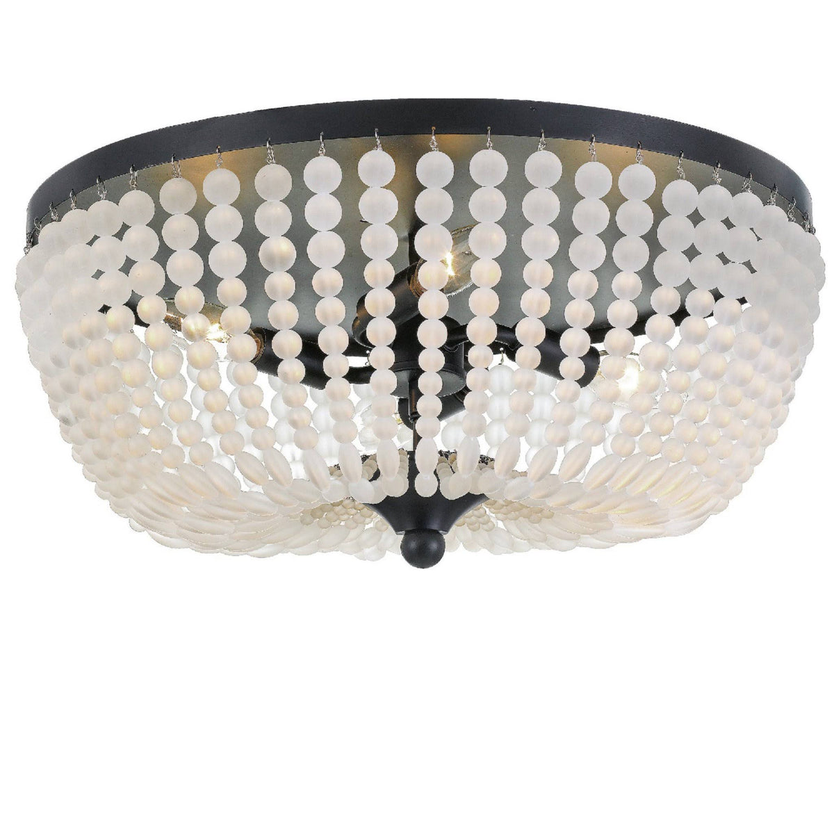 Matte Black 4 Light Ceiling Mount V4147