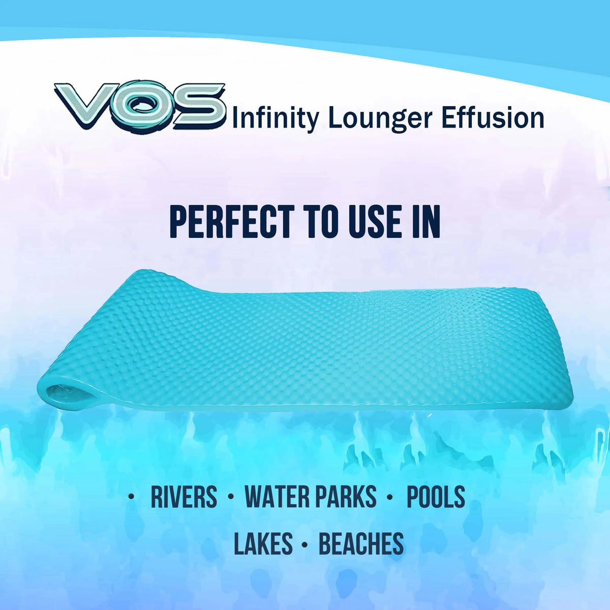 Seafoam Blue Foam Swimming Pool Lounger Mat Y2735