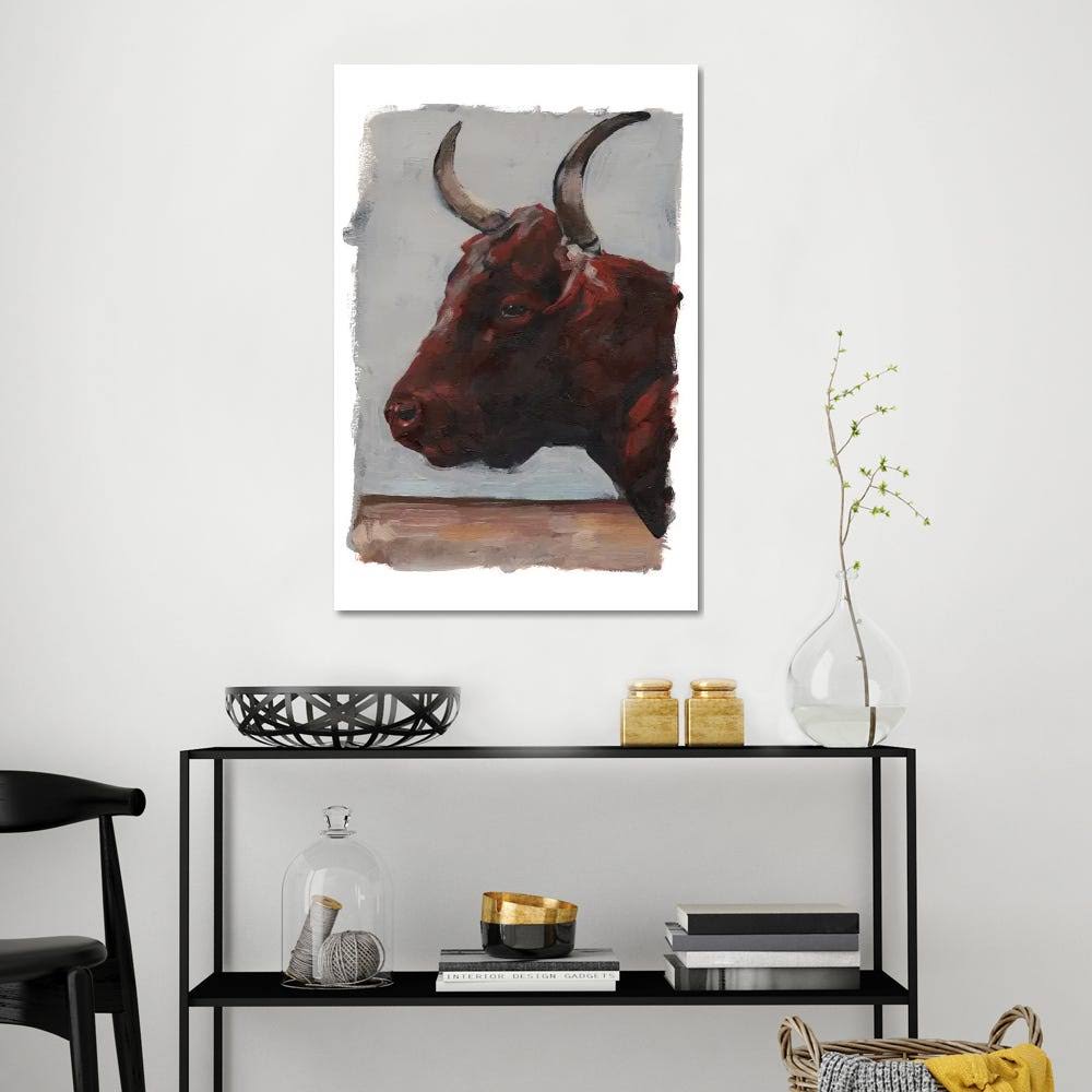 Cattle View I Print Canvas Art Z13865