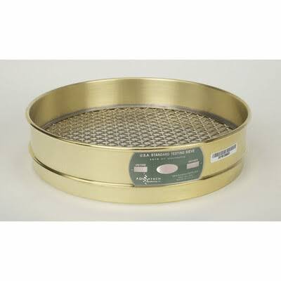 12in Diameter Brass Frame Stainless Cloth Sieve X546747