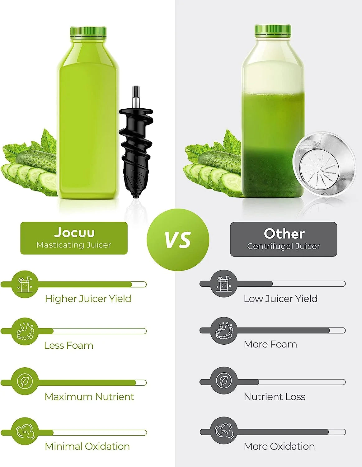 Cold Press Juicer Machine with Reverse Function O271