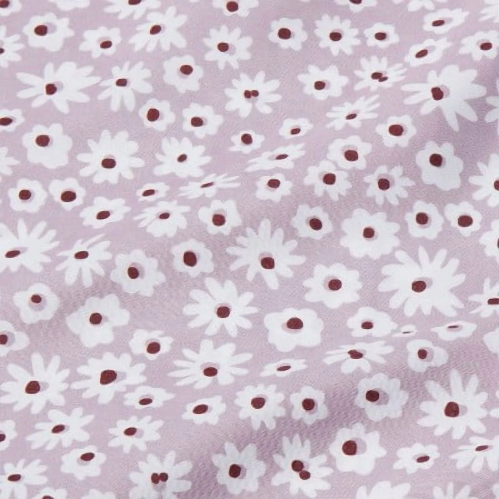Light Purple Daisy Printed Microfiber Sheet Set J12578
