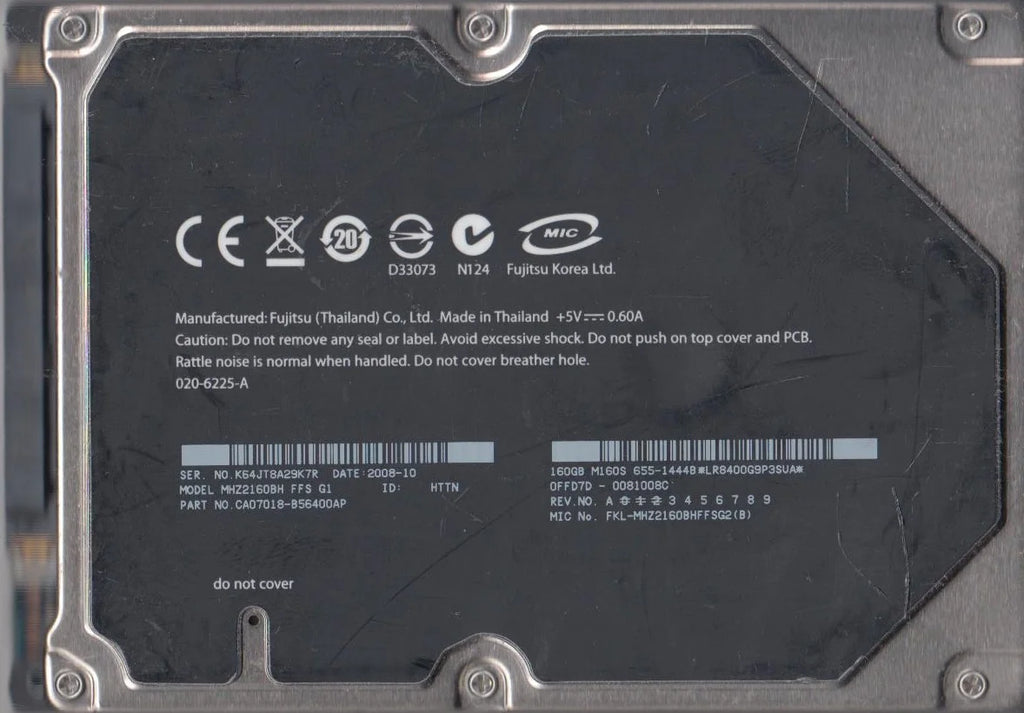 160GB SATA 2.5 Hard Drive A1852