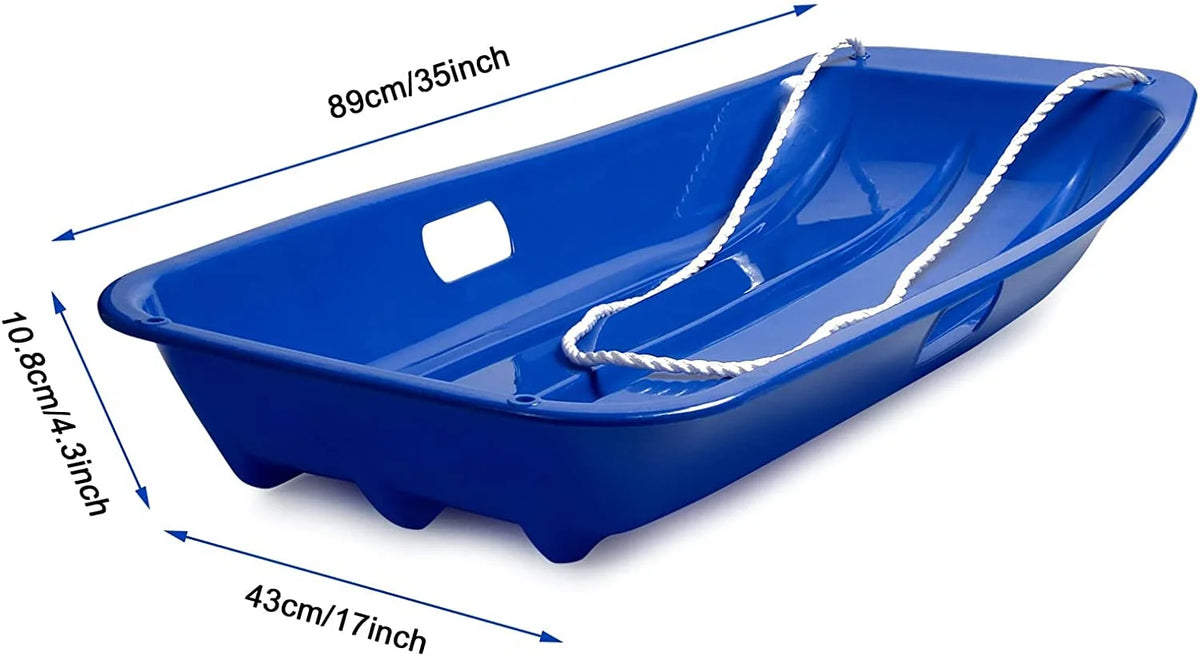 35 Inch Plastic Snow Sled Boat Shape Snow Sledge for Kids O6131