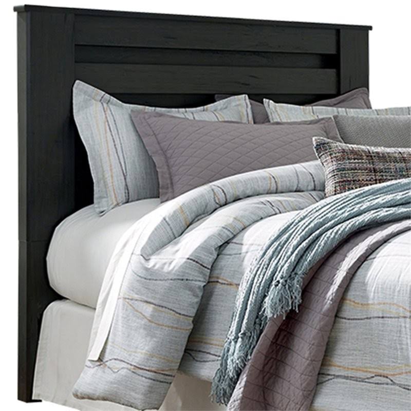 King Panel Headboard Black O411