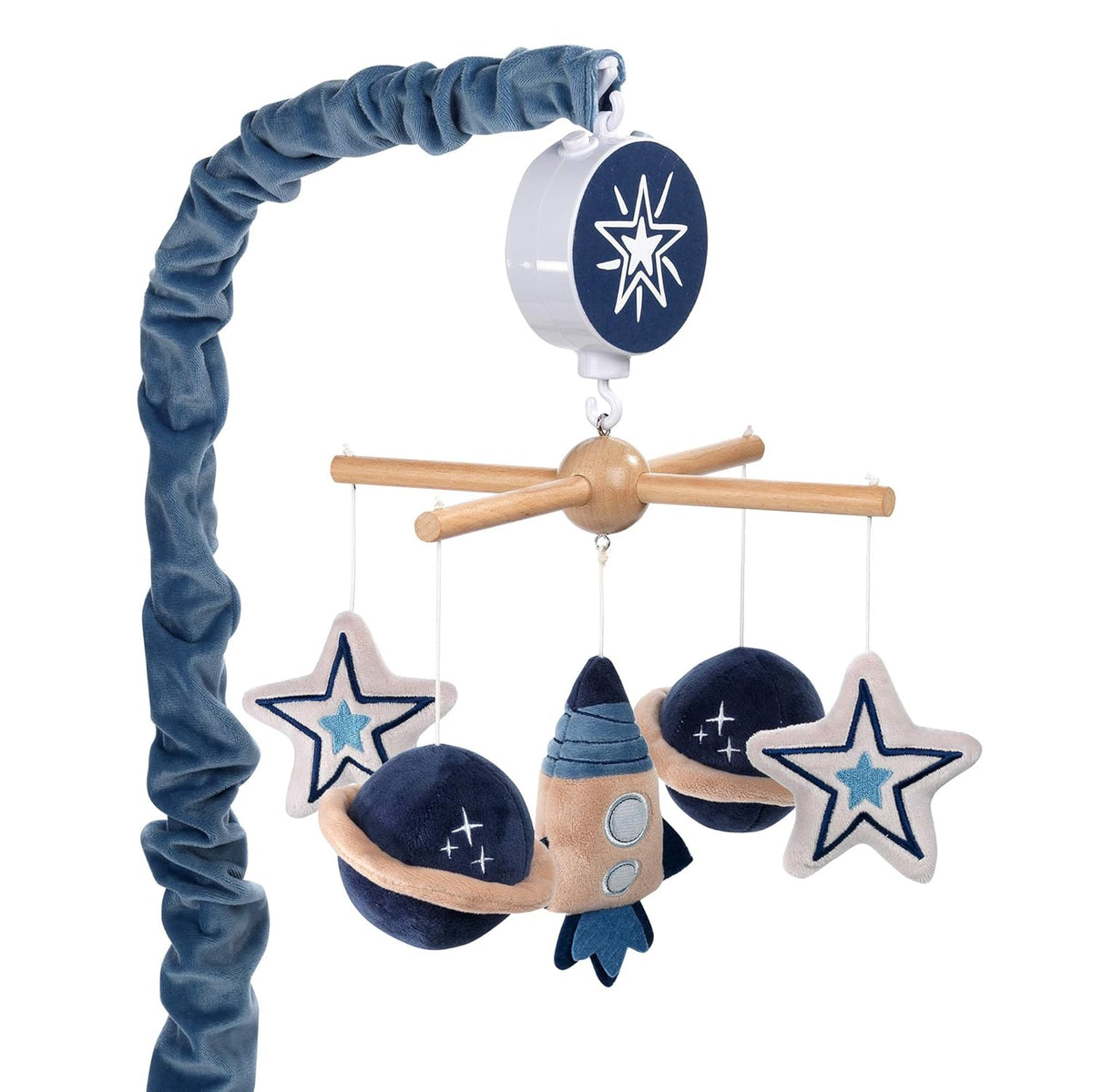 Blue Musical Baby Crib Mobile Soother Toy E550222