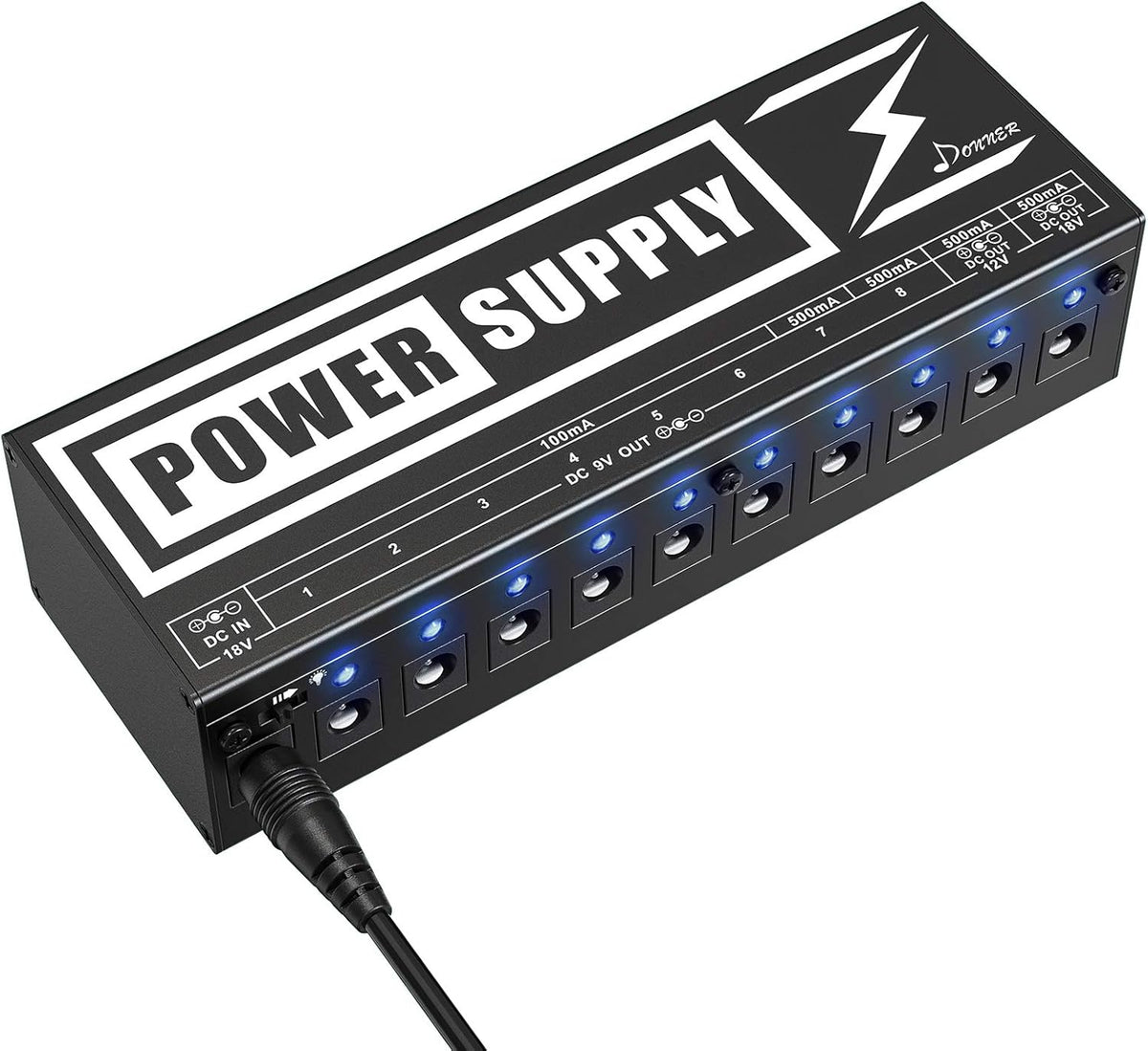 10 Isolated DC Output Guitar Pedal Power Supply D6653