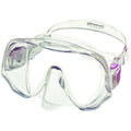 Frameless Scuba Diving Mask - Clear/Purple - Medium E1991