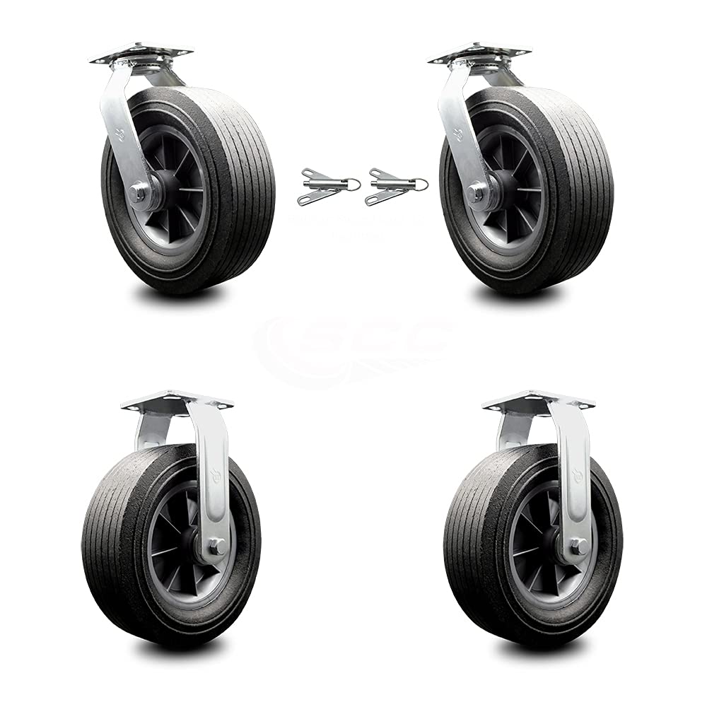 Set of 4 Heavy Duty Replacement Casters with Brakes T953356
