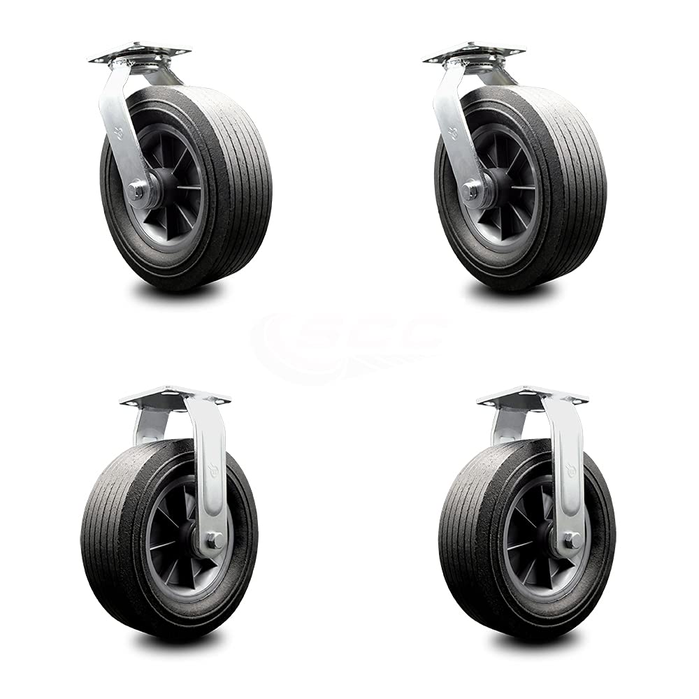 Set of 4 Heavy Duty Replacement Casters with Brakes T953356