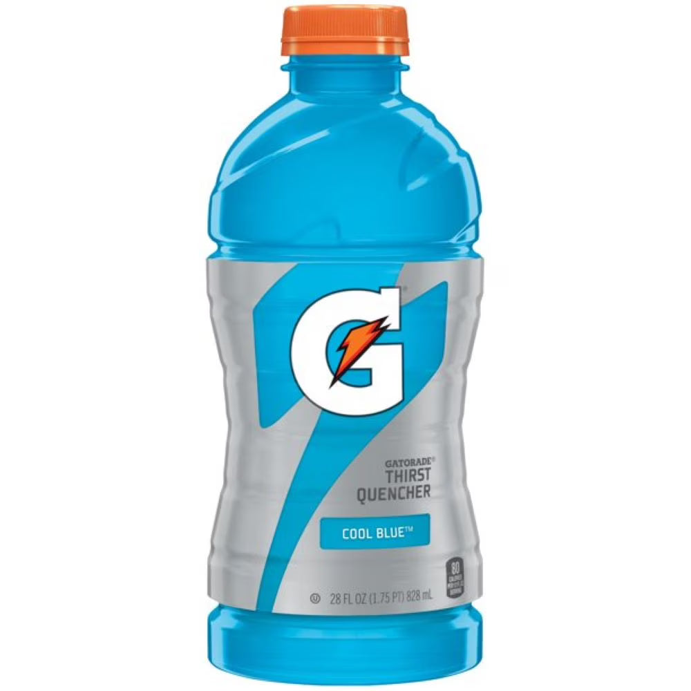 Cool Blue Sports Drink, 28 Fl Oz Bottle, Quantity of 6 I449045