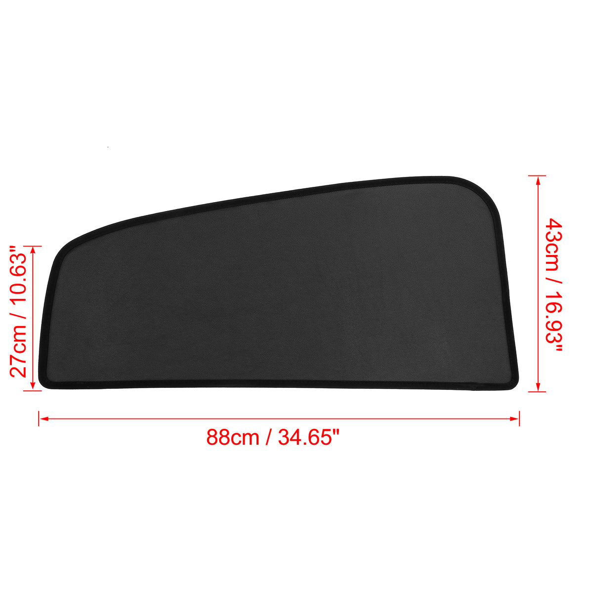 2 Pcs Black Glass Shade Cover Sun Shade Net Replacement A25131
