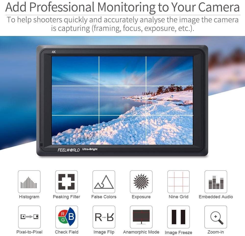 7 Inch 2200nit Ultra Bright DSLR Camera Field Monitor S214400