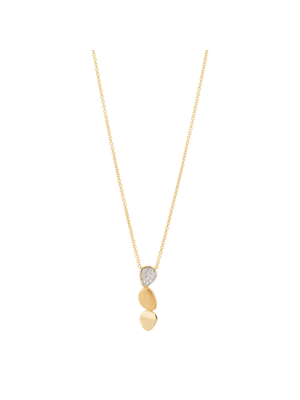 14kt Yellow Gold Diamond Oval Pendant Necklace A954