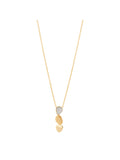 14kt Yellow Gold Diamond Oval Pendant Necklace A954