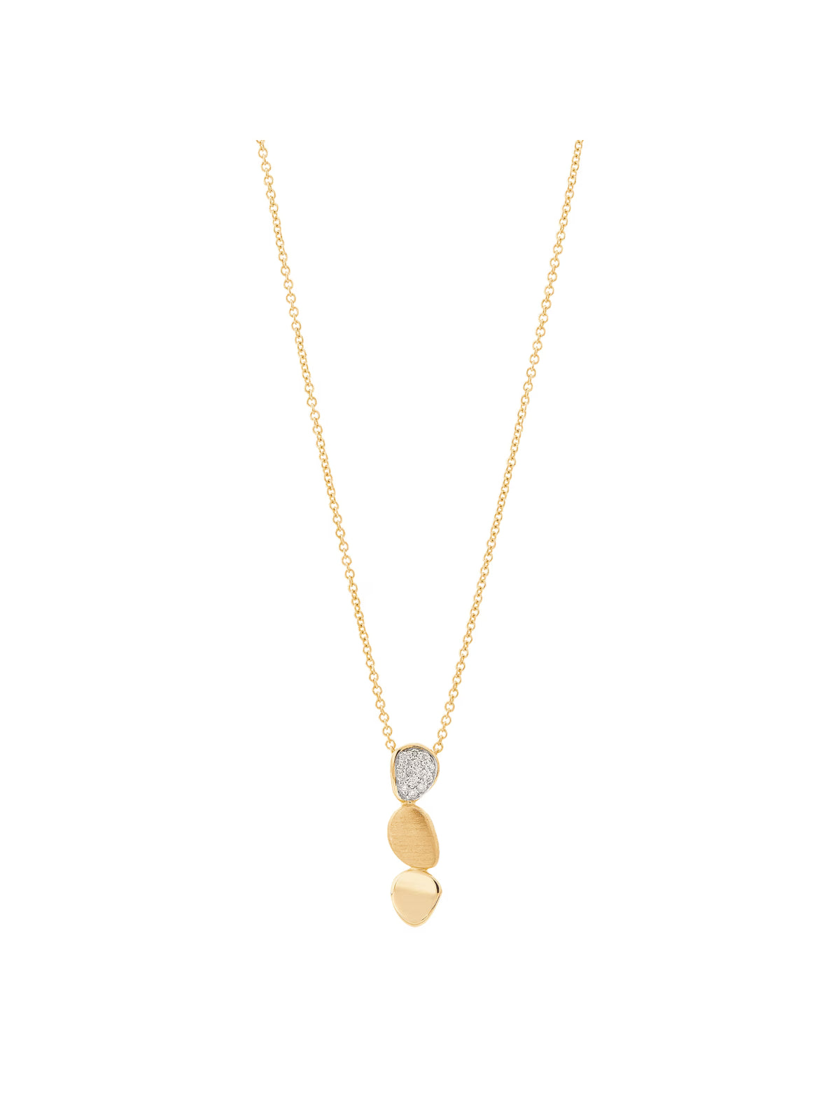 14kt Yellow Gold Diamond Oval Pendant Necklace A954
