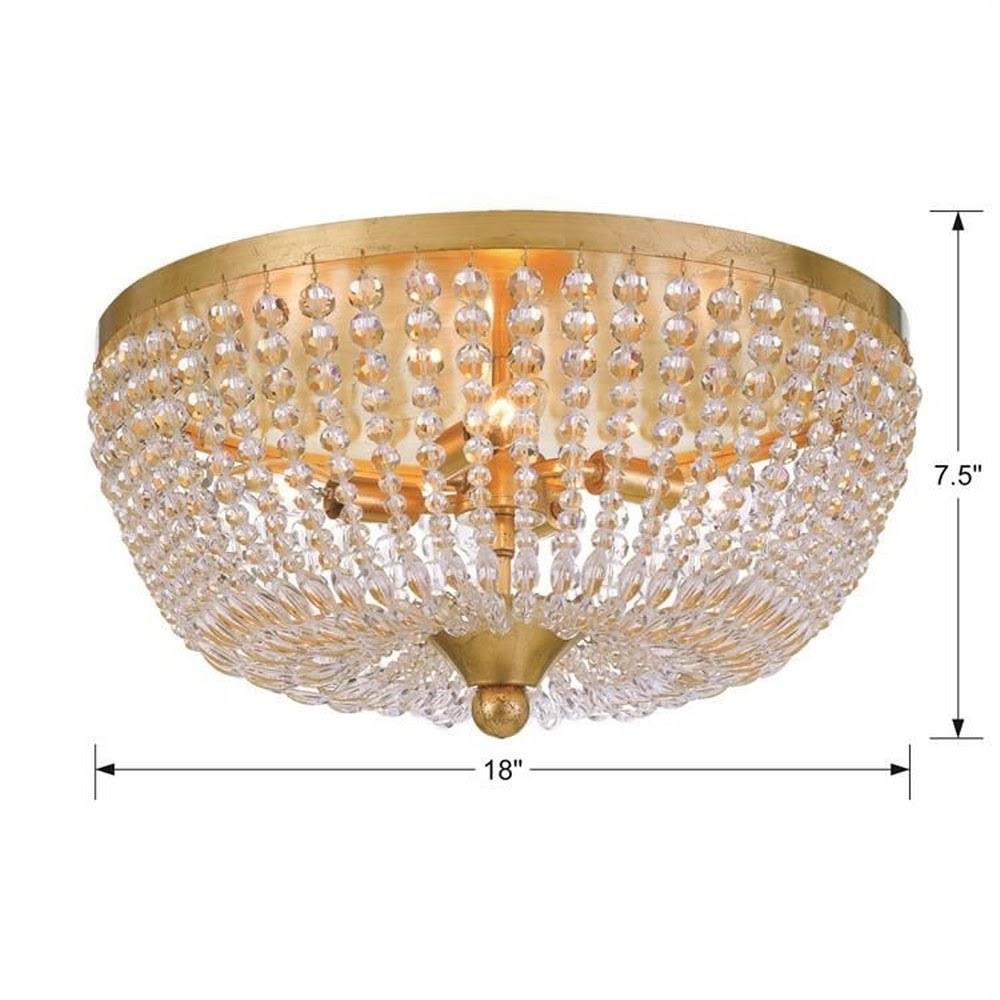 Matte Black 4 Light Ceiling Mount V4147