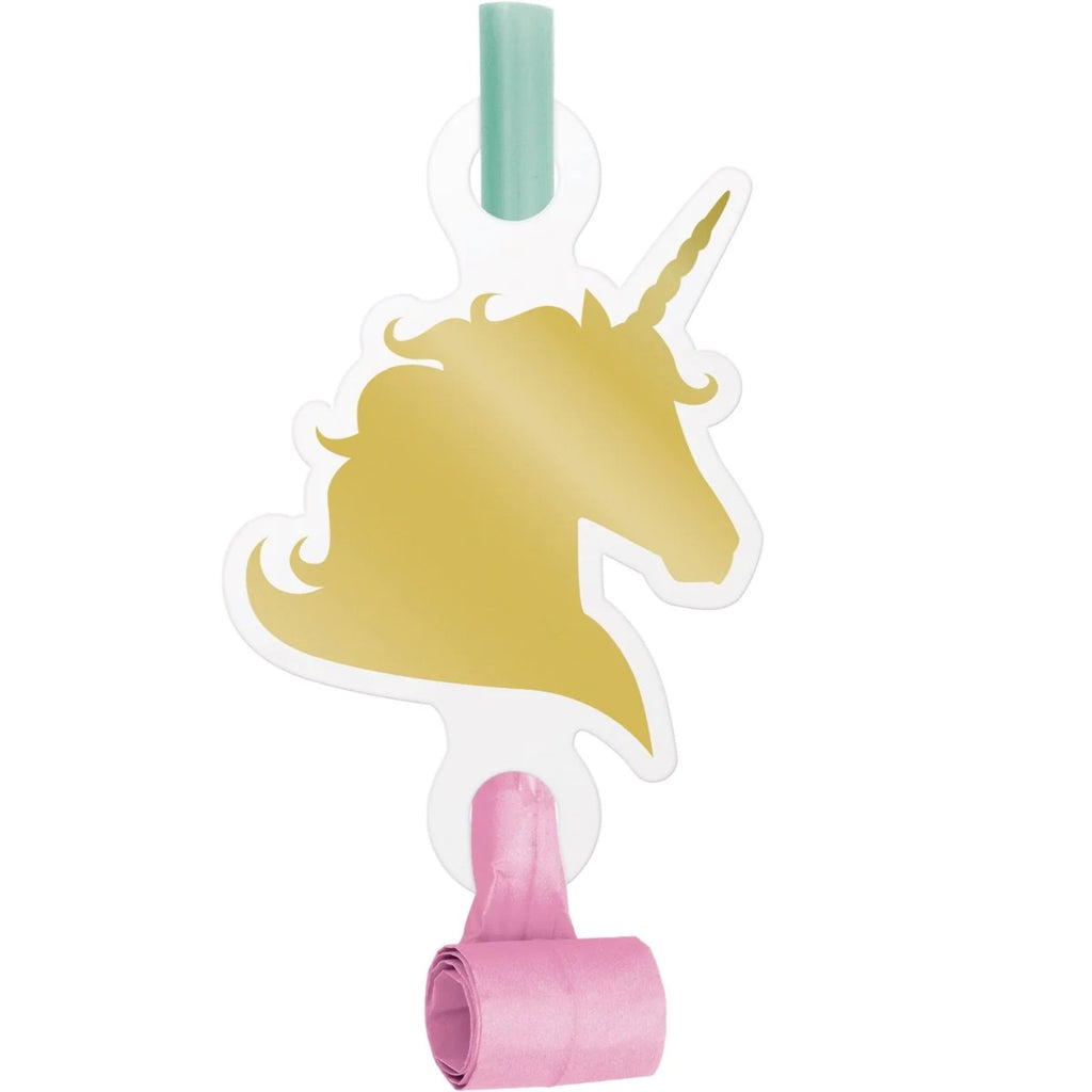 Unicorn Party Blowers, 8 pk O8878